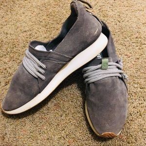 Community gray suede leather slip on size 8W
